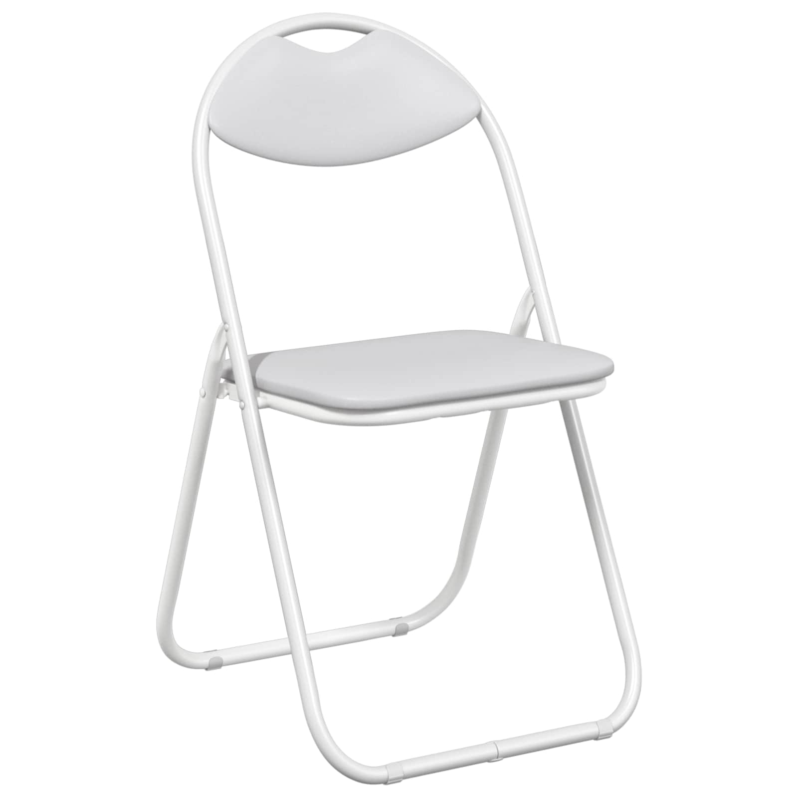 Klappstuhl 2 pcs Weiß 48 x 43,5 x 81 cm Kunstleder