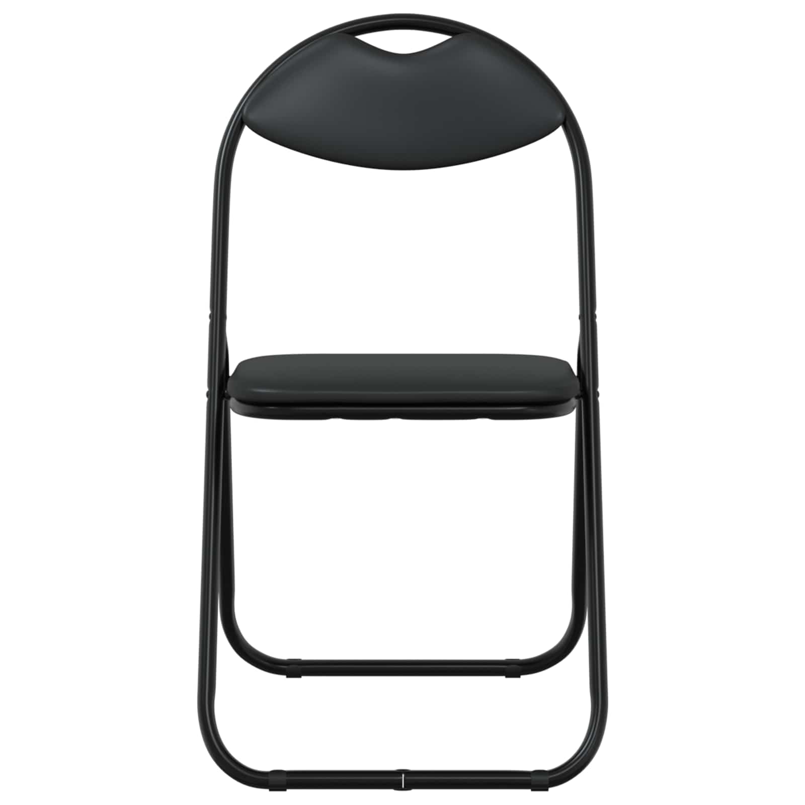 Klappstuhl 2 pcs Schwarz 48 x 43,5 x 81 cm Kunstleder
