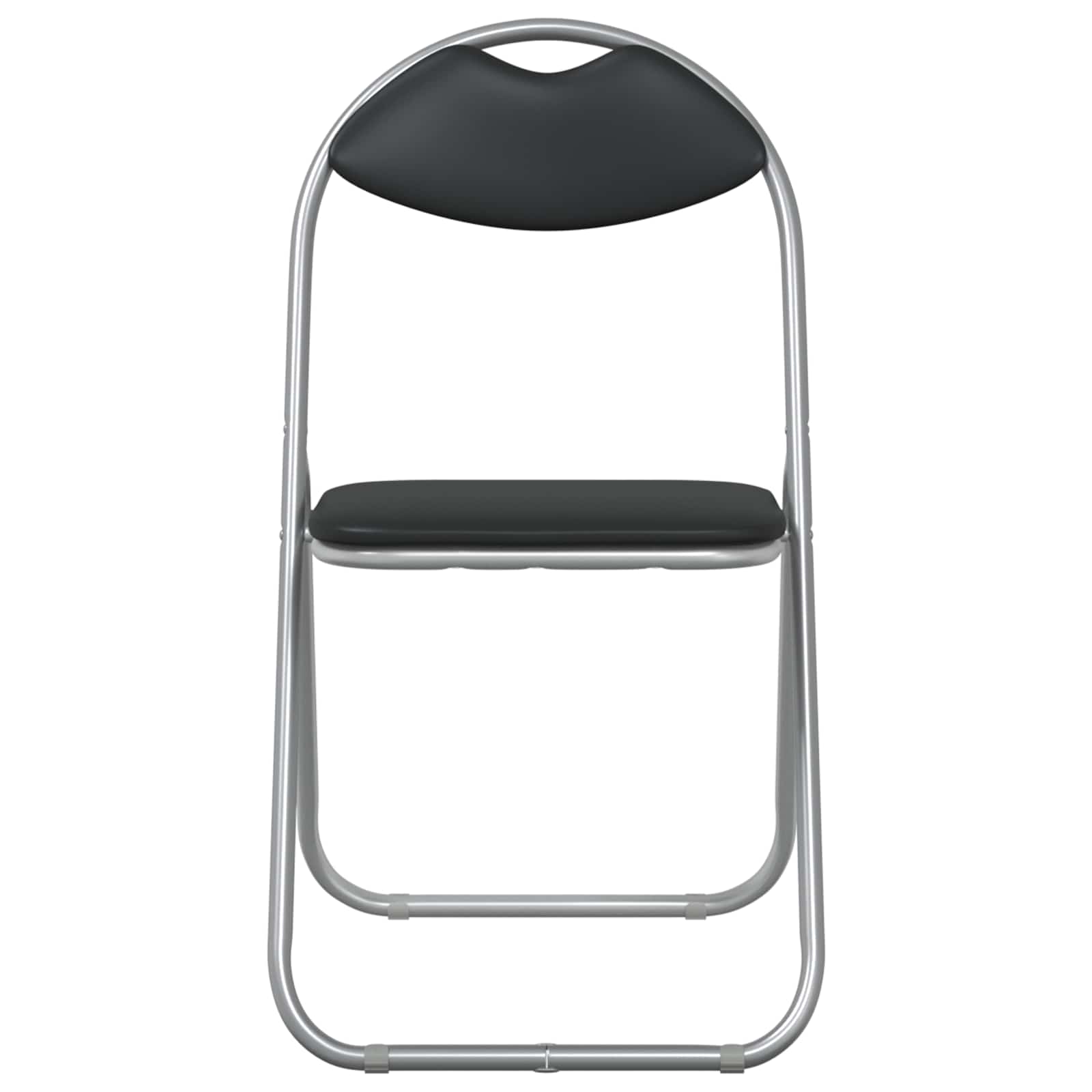 Klappstuhl 8 pcs Schwarz und Grau 48 x 43,5 x 81 cm Kunstleder