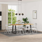 Klappstuhl 8 pcs Weiß und Grau 48 x 43,5 x 81 cm Kunstleder