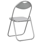 Klappstuhl 8 pcs Weiß und Grau 48 x 43,5 x 81 cm Kunstleder