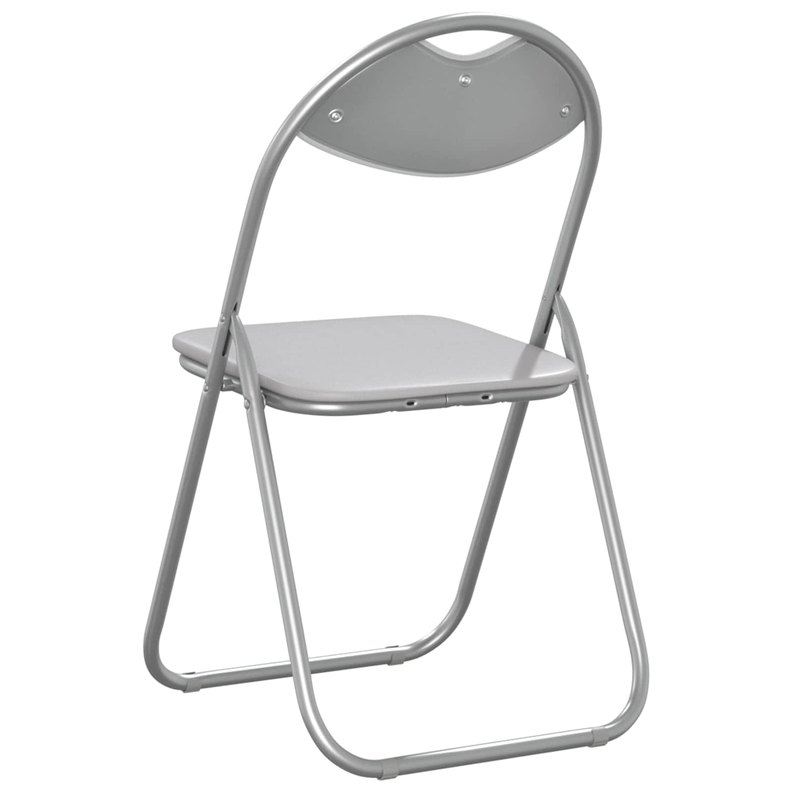 Klappstuhl 8 pcs Weiß und Grau 48 x 43,5 x 81 cm Kunstleder