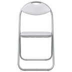 Klappstuhl 8 pcs Weiß und Grau 48 x 43,5 x 81 cm Kunstleder