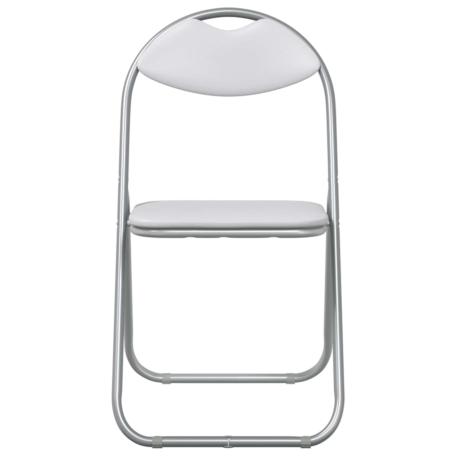 Klappstuhl 8 pcs Weiß und Grau 48 x 43,5 x 81 cm Kunstleder
