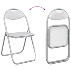 Klappstuhl 8 pcs Weiß und Grau 48 x 43,5 x 81 cm Kunstleder