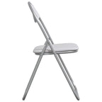 Klappstuhl 8 pcs Weiß und Grau 48 x 43,5 x 81 cm Kunstleder