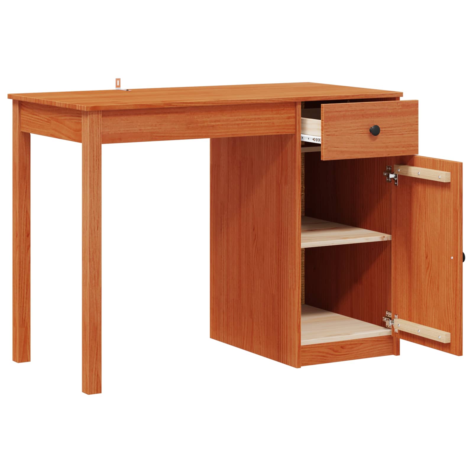 Schreibtisch Wachsbraun 100 x 50 x 74 cm Massives Kiefernholz