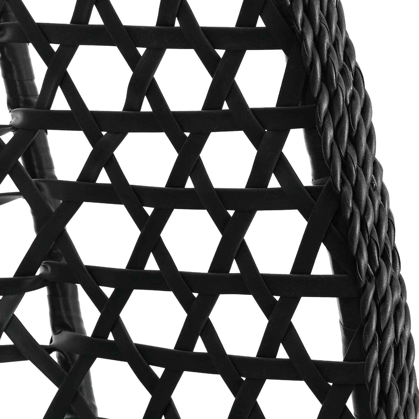 Hängesessel ohne Gestell Anthrazit und Schwarz Poly-Rattan