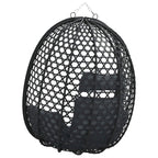 Hängesessel ohne Gestell Anthrazit und Schwarz Poly-Rattan