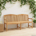 Handgefertigte Rosenbank Natur 150 x 60 x 90 cm Massivholz Teak