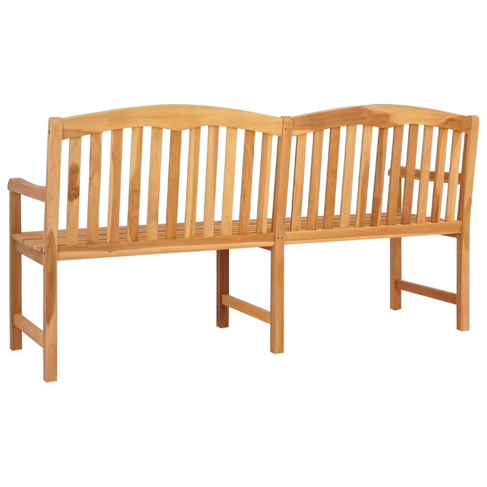 Handgefertigte Rosenbank Natur 150 x 60 x 90 cm Massivholz Teak