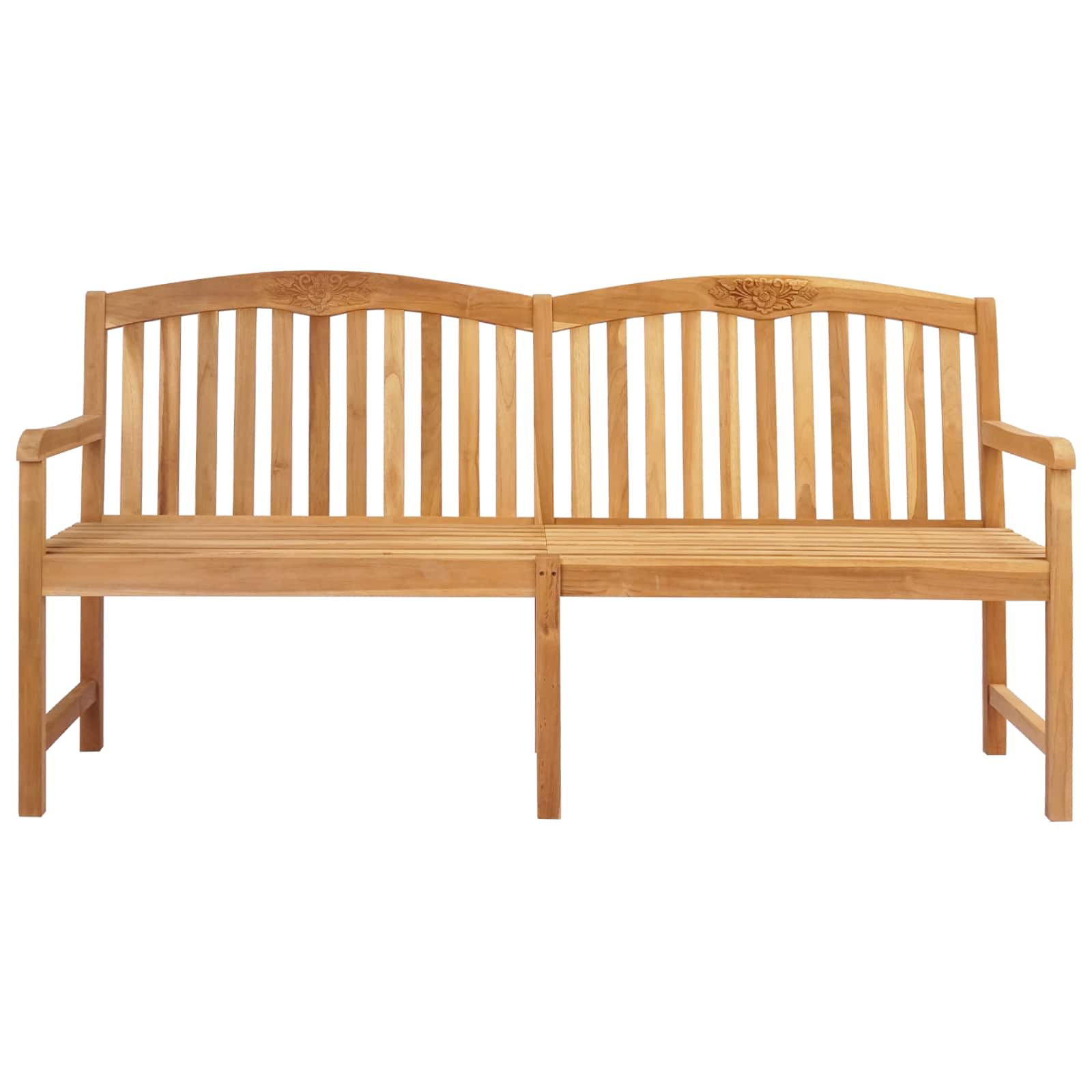 Handgefertigte Rosenbank Natur 150 x 60 x 90 cm Massivholz Teak