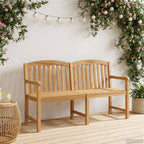 Handgefertigte Rosenbank Natur 179,5 x 61 x 90 cm