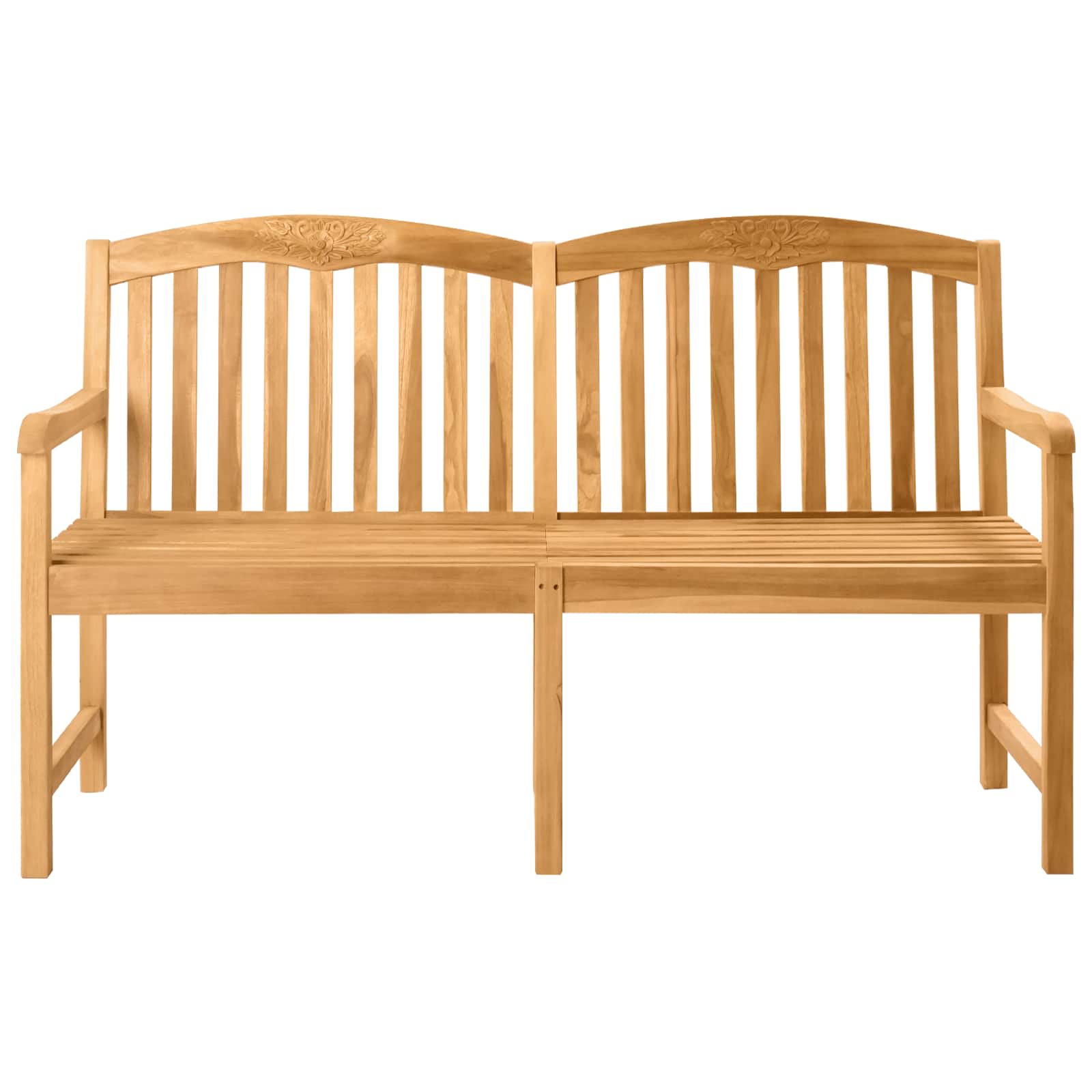 Handgefertigte Rosenbank Natur 179,5 x 61 x 90 cm