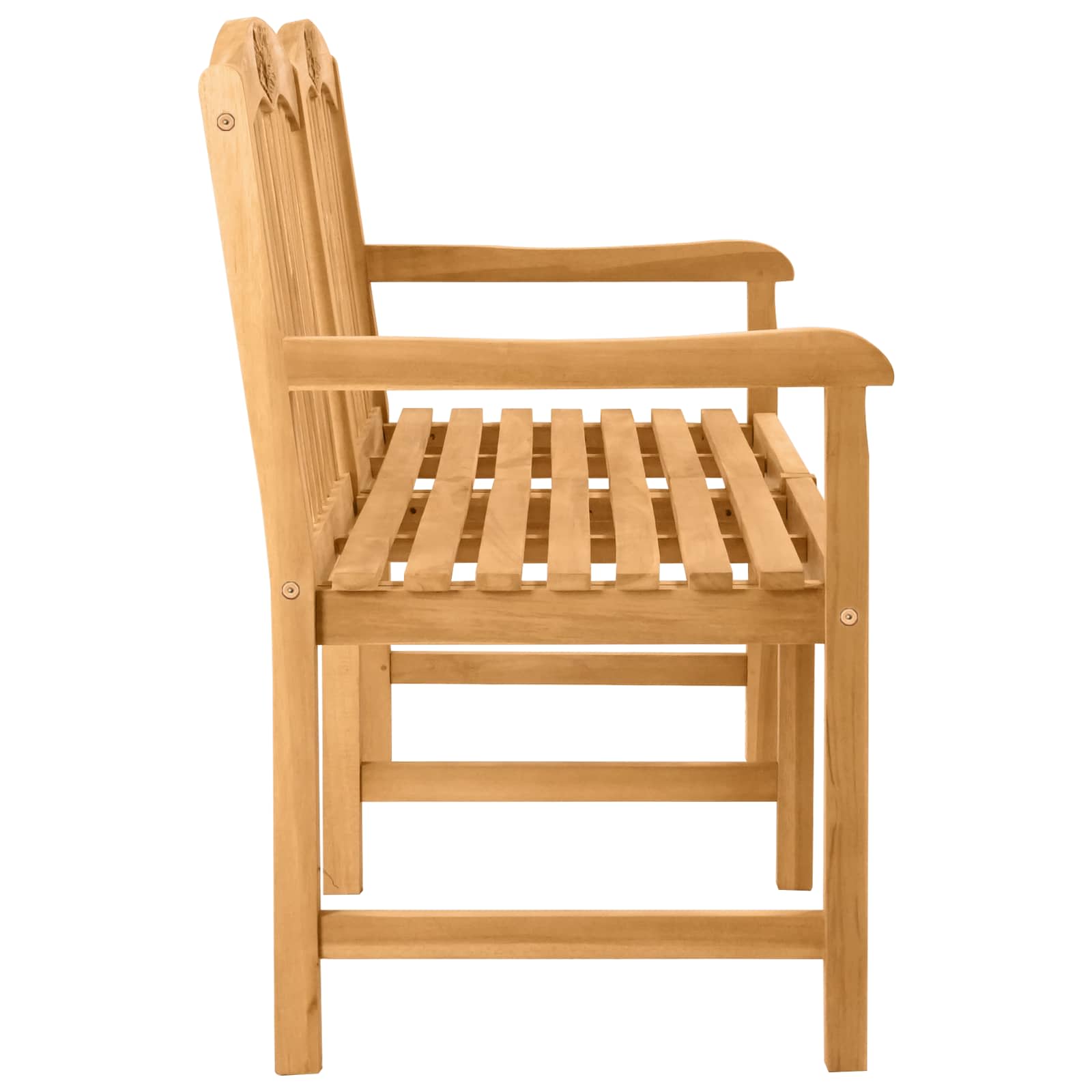 Handgefertigte Rosenbank Natur 179,5 x 61 x 90 cm