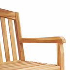 Handgefertigte Rosenbank Natur 228 x 60 x 90 cm Massivholz Teak