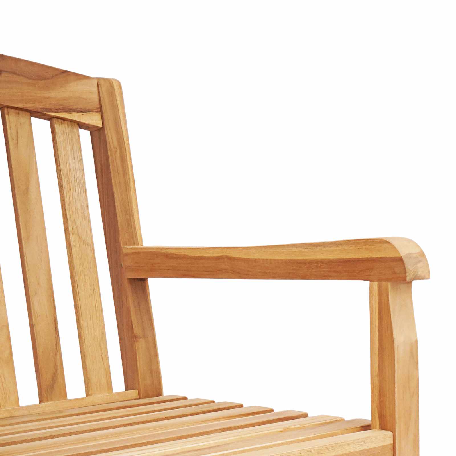 Handgefertigte Rosenbank Natur 228 x 60 x 90 cm Massivholz Teak