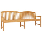 Handgefertigte Rosenbank Natur 228 x 60 x 90 cm Massivholz Teak