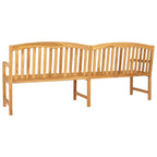 Handgefertigte Rosenbank Natur 228 x 60 x 90 cm Massivholz Teak
