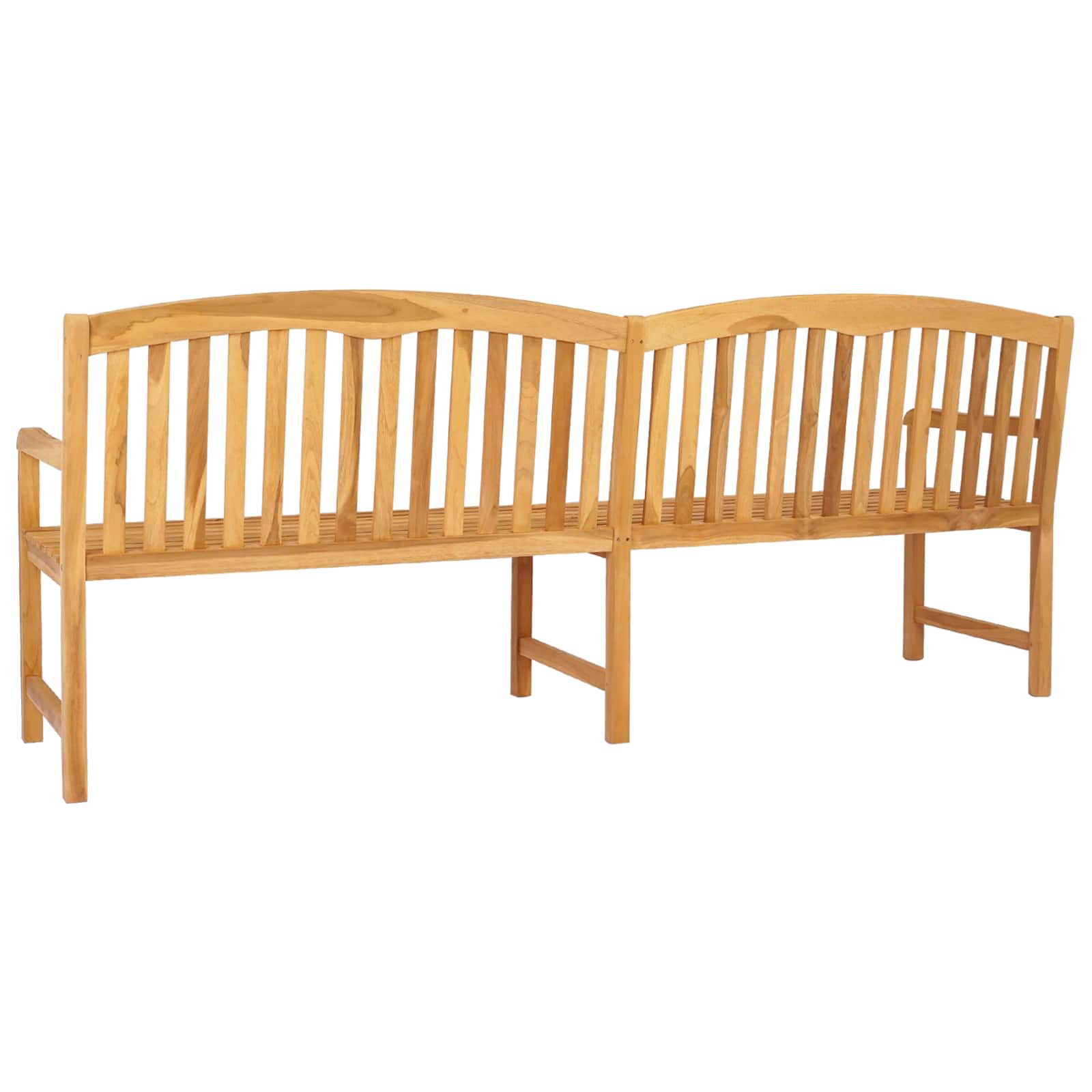 Handgefertigte Rosenbank Natur 228 x 60 x 90 cm Massivholz Teak
