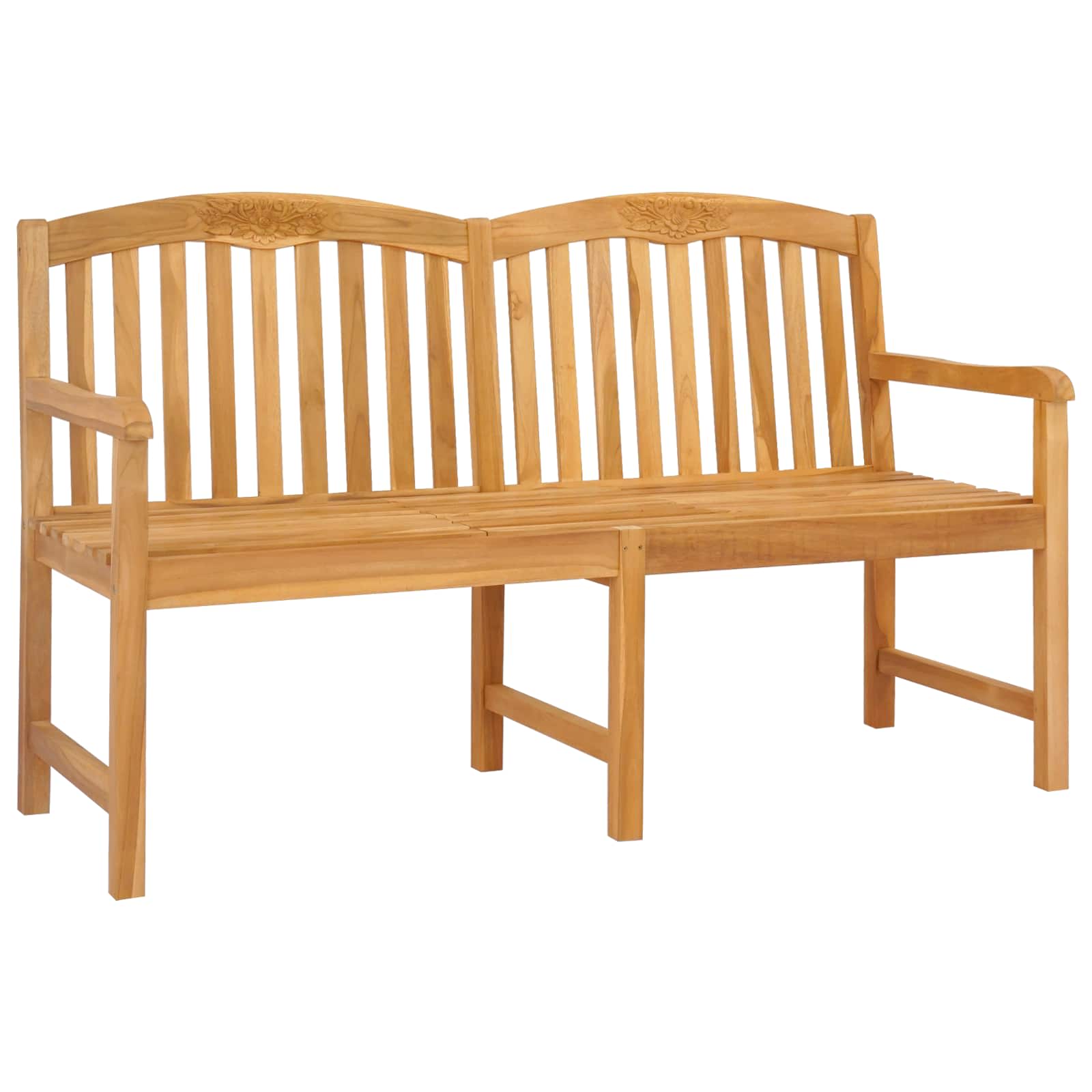 Handgefertigte Rosenbank Natur 150,5 x 60 x 95 cm
