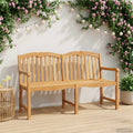 Handgefertigte Rosenbank Natur 150 x 60,5 x 95 cm