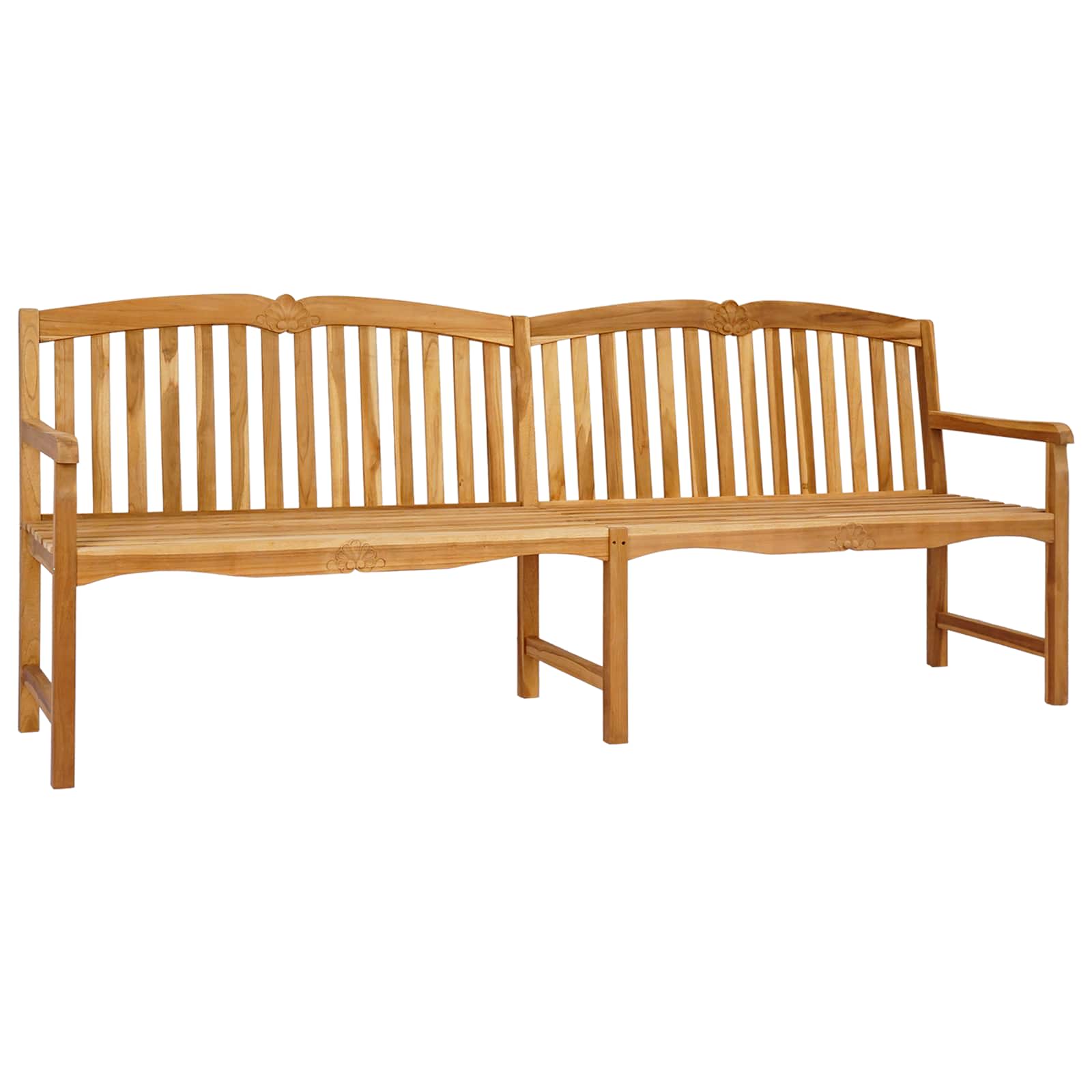 Handgefertigte Rosenbank Natur 228 x 61 x 94,5 cm