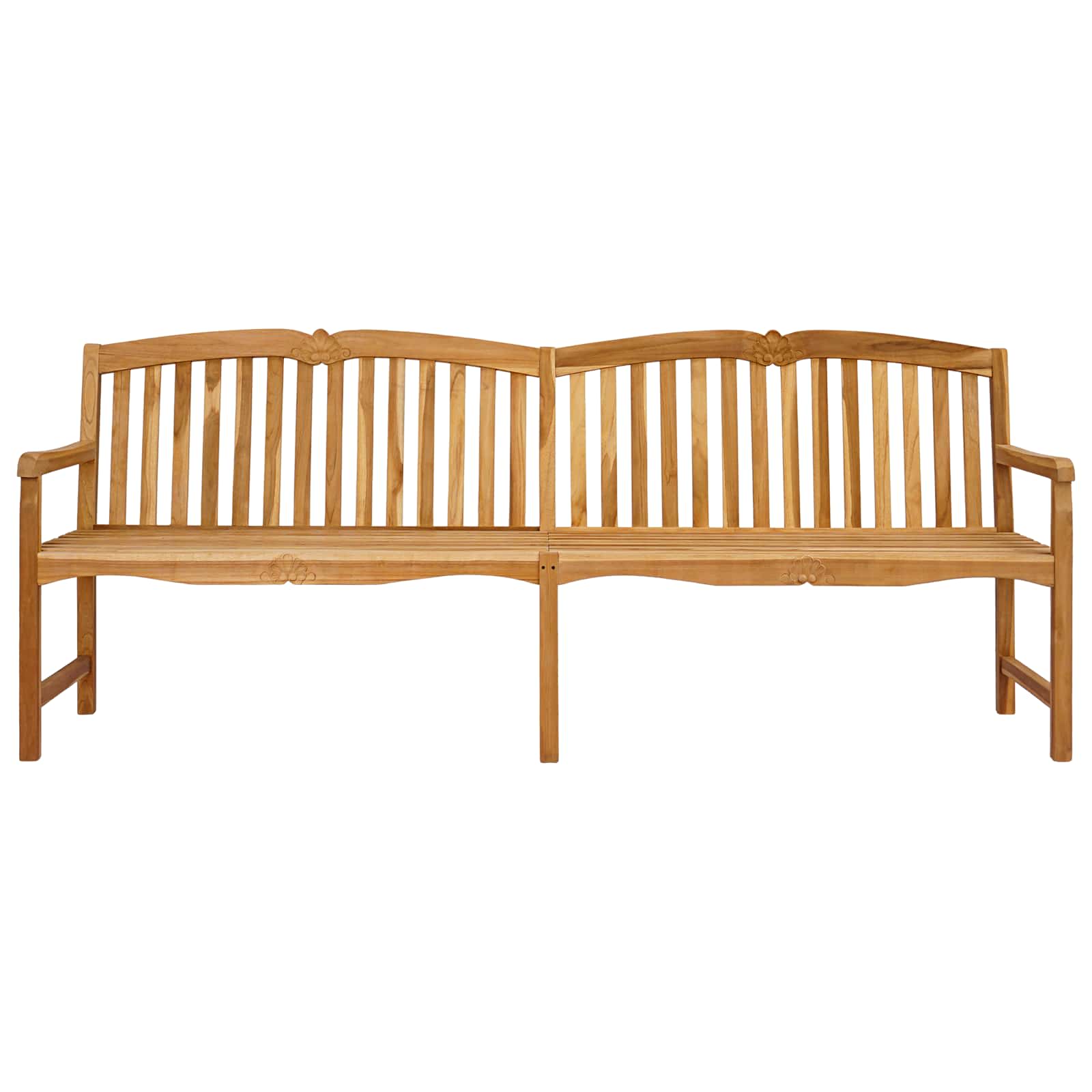 Handgefertigte Rosenbank Natur 228 x 61 x 94,5 cm