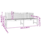Handgefertigte Rosenbank Natur 228 x 61 x 94,5 cm
