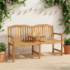 Handgefertigte Rosenbank Natur 155 x 60 x 94 cm Massivholz Teak
