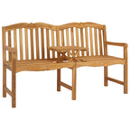 Handgefertigte Rosenbank Natur 155 x 60 x 94 cm Massivholz Teak