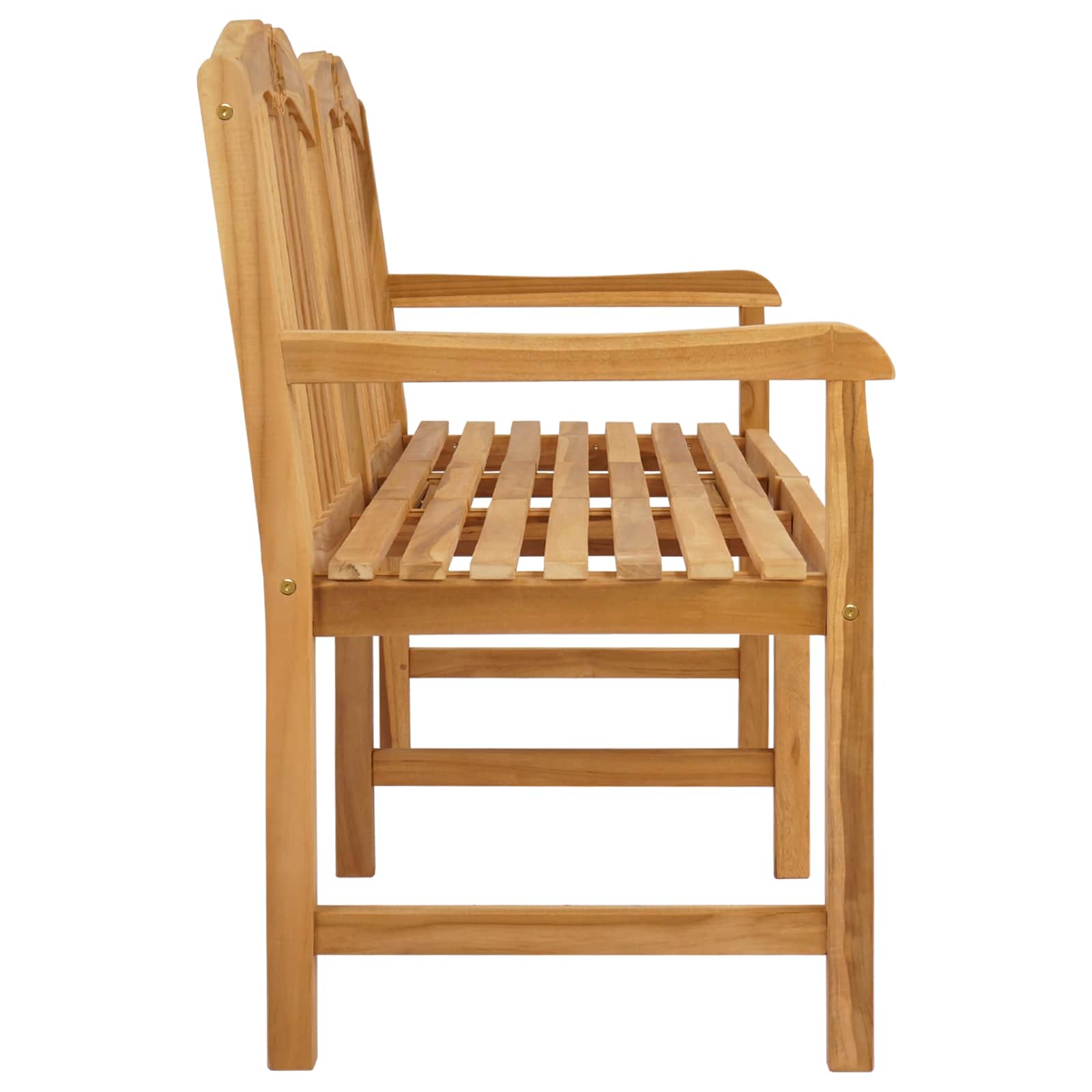 Handgefertigte Rosenbank Natur 155 x 60 x 94 cm Massivholz Teak