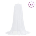 Moskito-Netz für Bett 156 Maschen 3 pcs Weiß Polyester