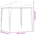 Party-Zelt 200 x 200 x 240 cm Rot PE und Stahl