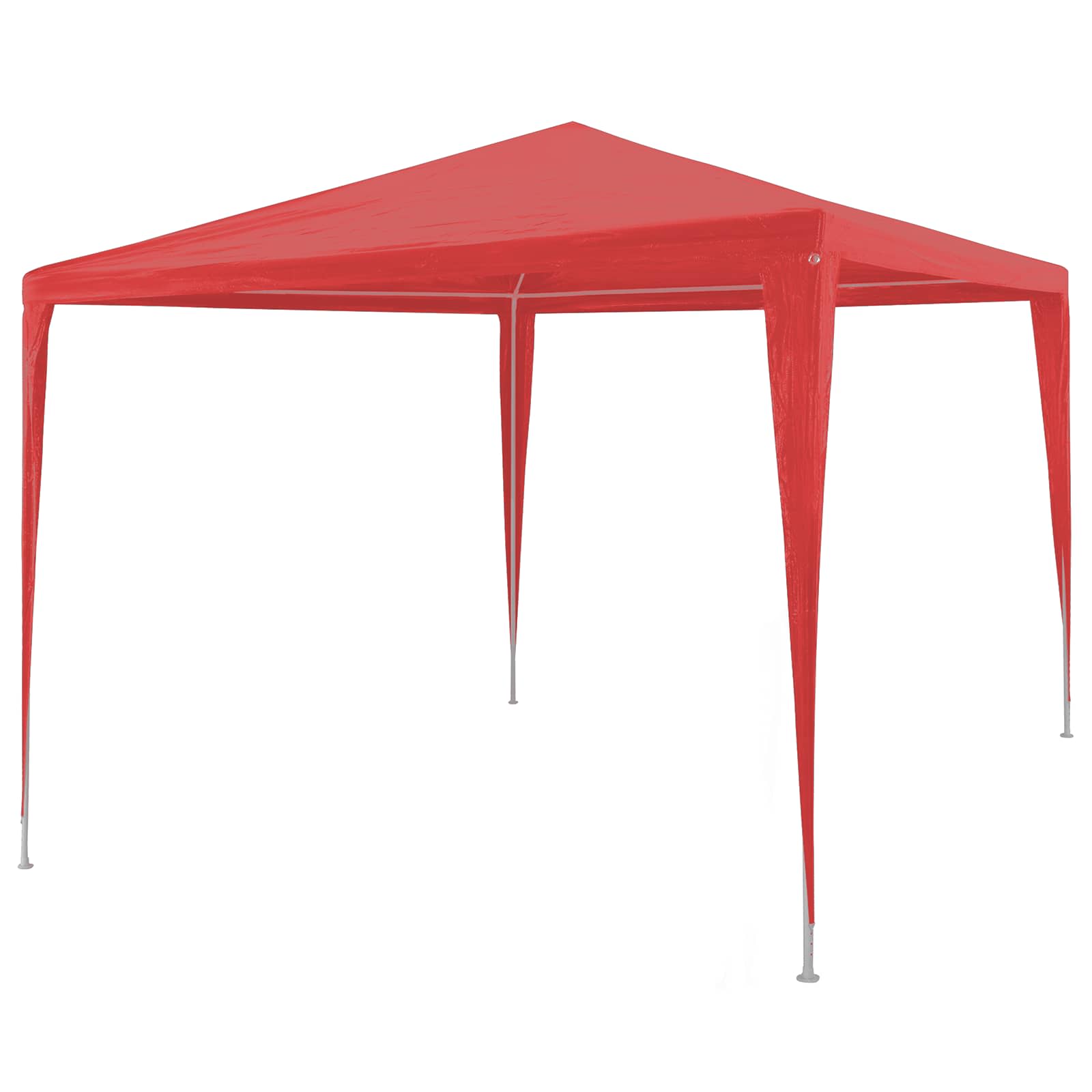Partyzelt Rot 300 x 300 x 255 cm PE und Stahl