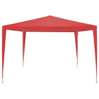 Partyzelt Rot 300 x 300 x 255 cm PE und Stahl