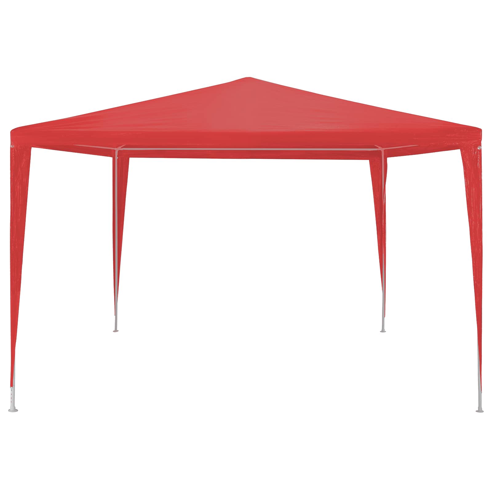 Partyzelt Rot 300 x 300 x 255 cm PE und Stahl