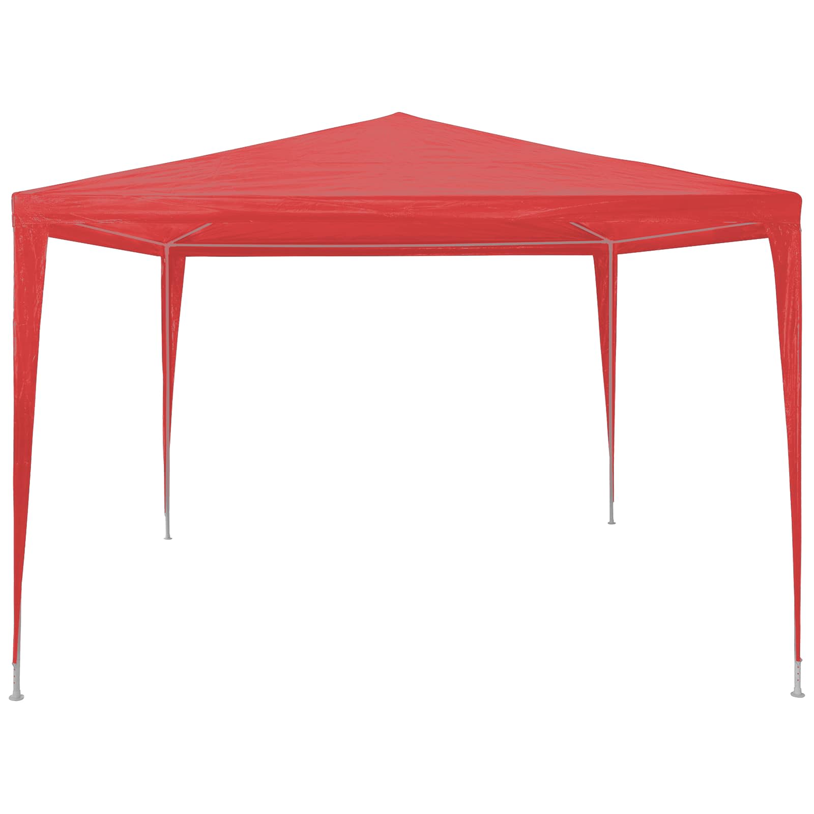 Partyzelt Rot 300 x 300 x 255 cm PE und Stahl