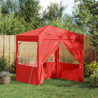 Party-Zelt Rot 200 x 200 x 240 cm PE und Stahl