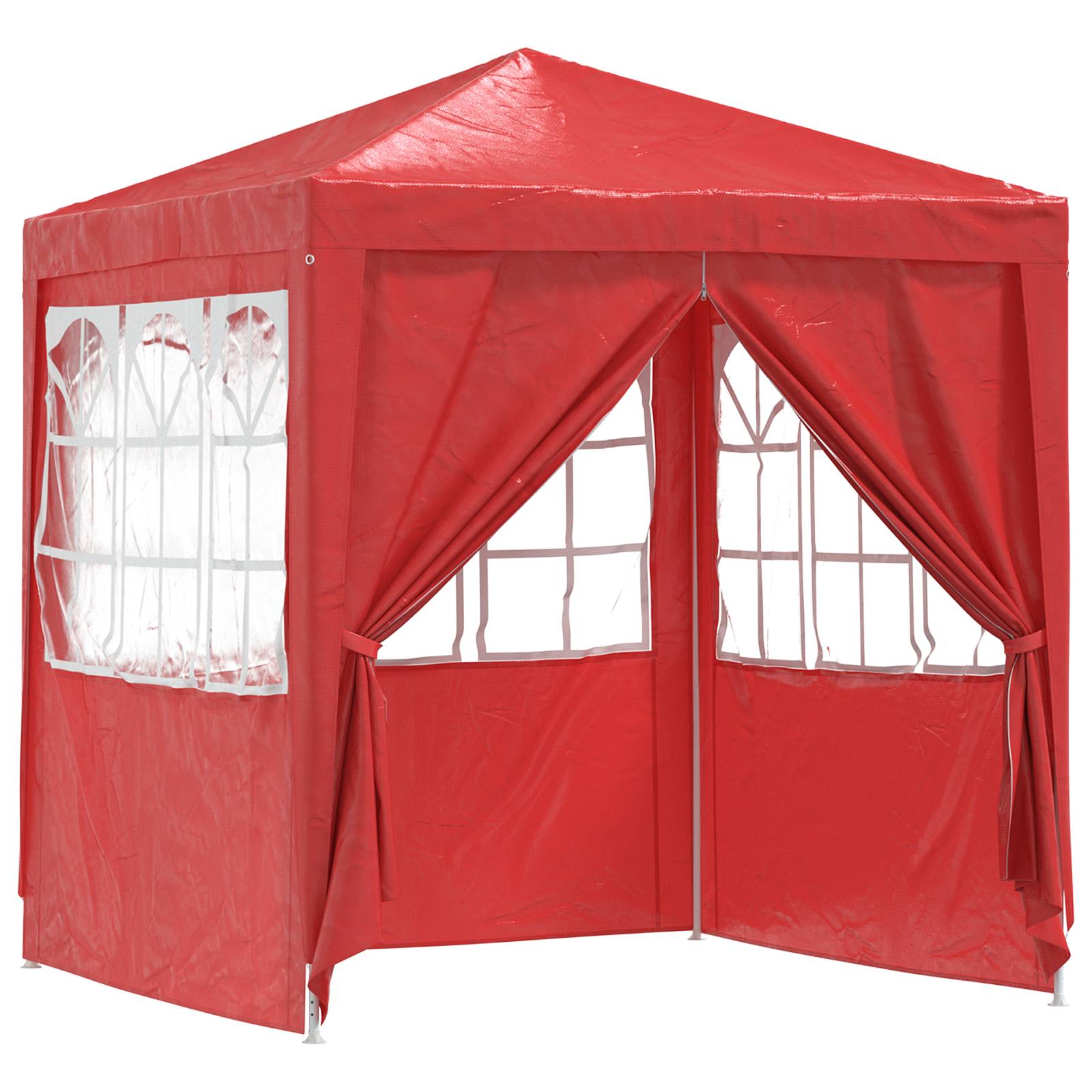 Party-Zelt Rot 200 x 200 x 240 cm PE und Stahl