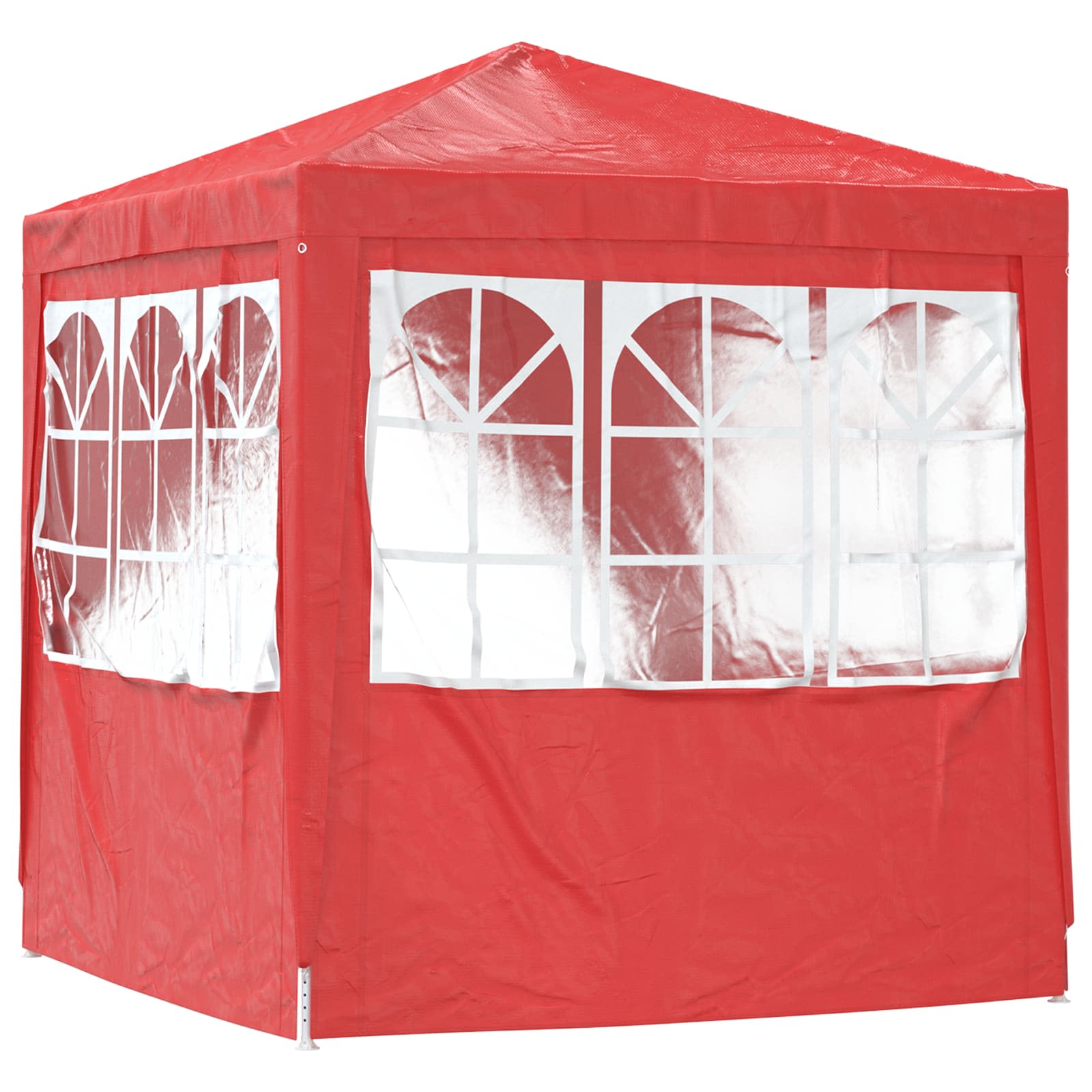 Party-Zelt Rot 200 x 200 x 240 cm PE und Stahl