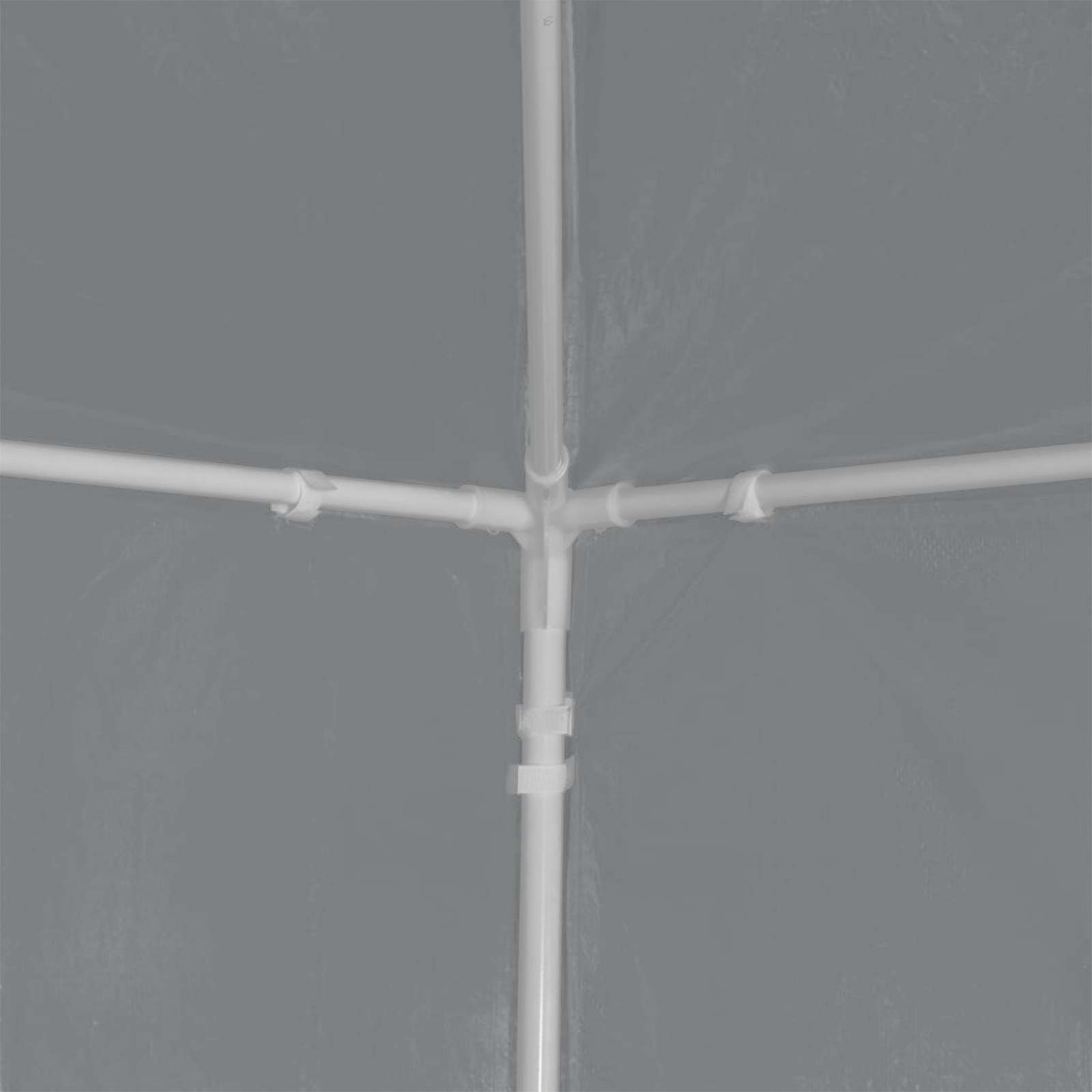 Party-Zelt 300 x 300 x 255 cm Hellgrau PE und Stahl