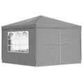 Party-Zelt 300 x 300 x 255 cm Hellgrau PE und Stahl