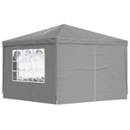 Party-Zelt 300 x 300 x 255 cm Hellgrau PE und Stahl