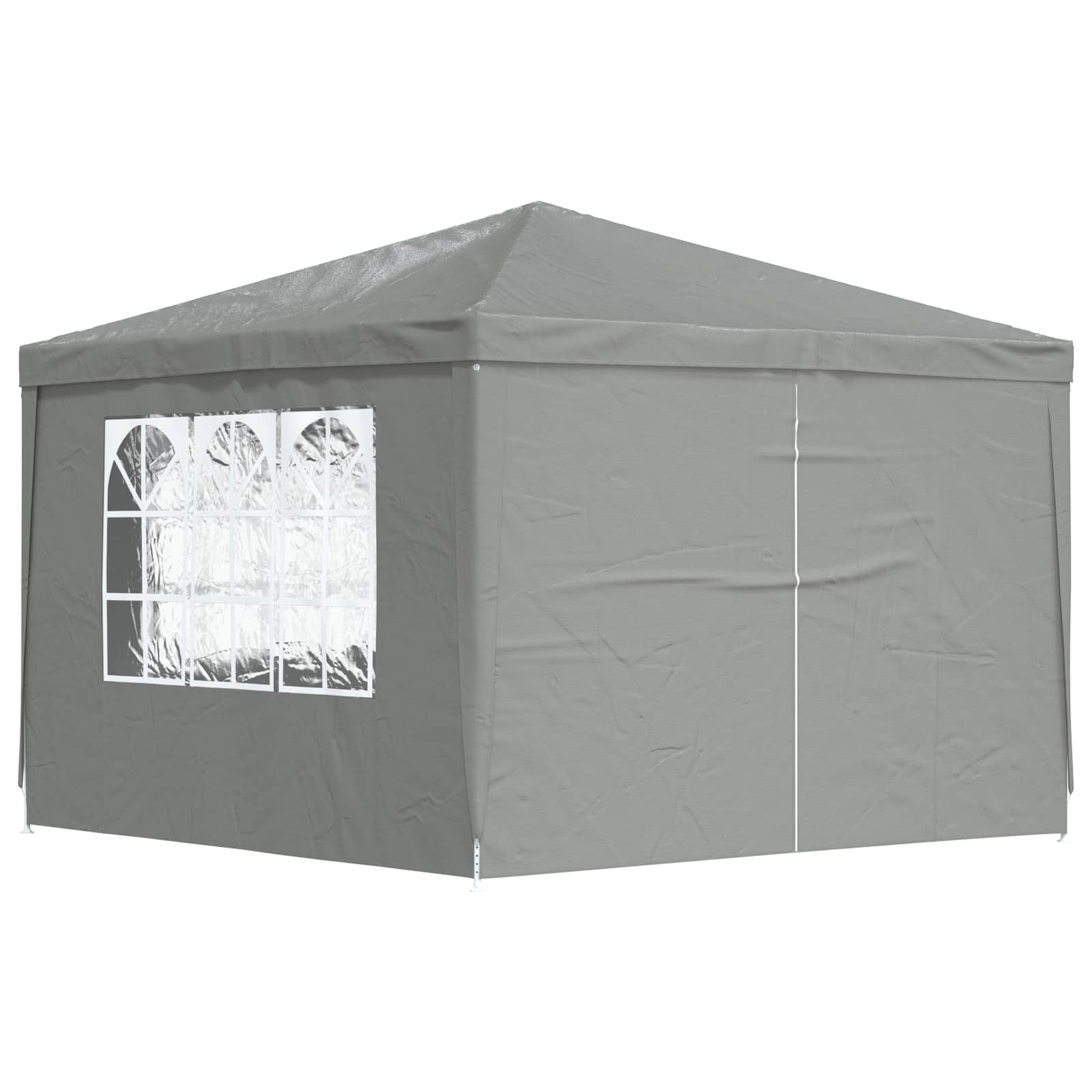 Party-Zelt 300 x 300 x 255 cm Hellgrau PE und Stahl
