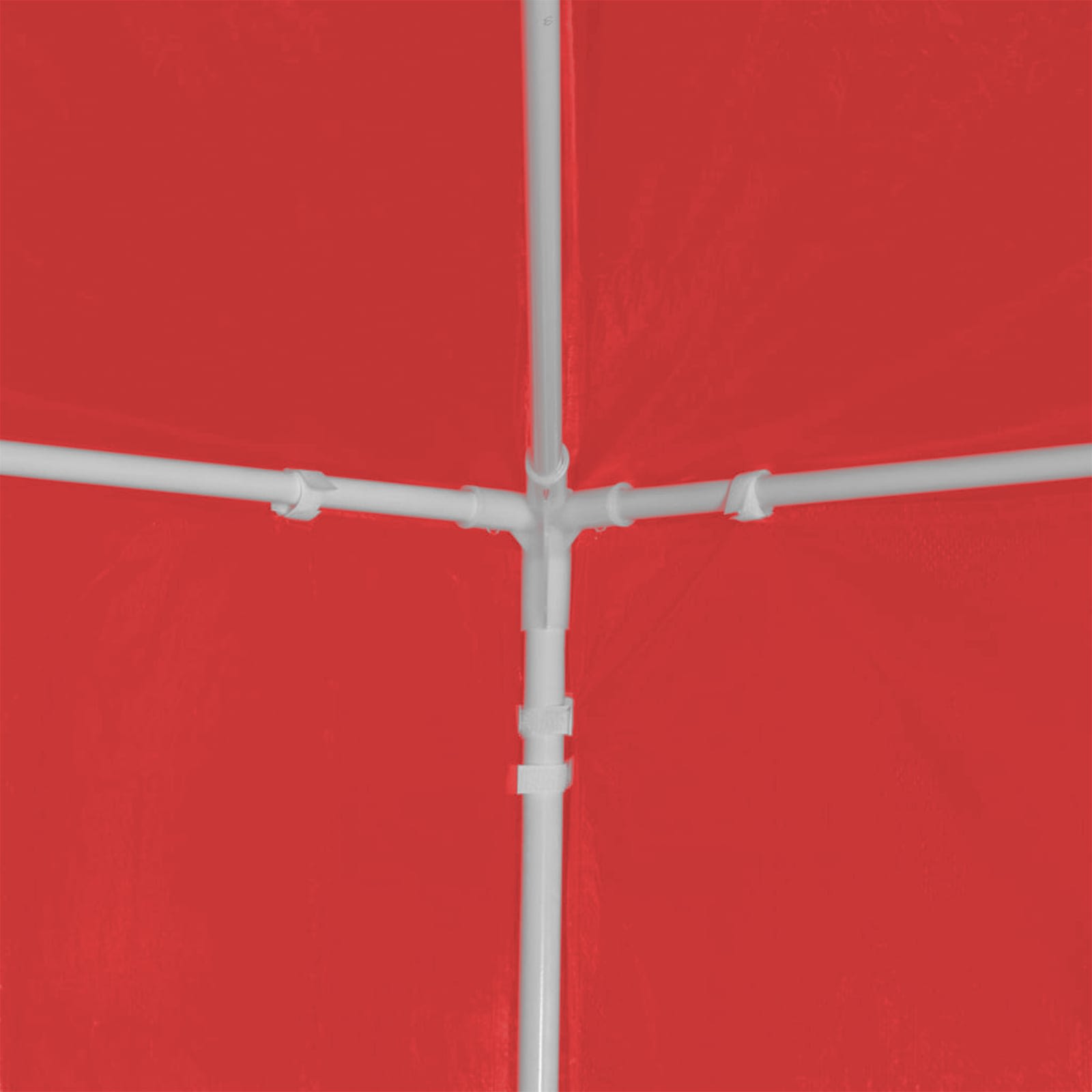Party-Zelt 900 x 300 x 255 cm Rot PE und Stahl