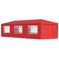 Party-Zelt 900 x 300 x 255 cm Rot PE und Stahl
