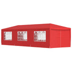 Party-Zelt 900 x 300 x 255 cm Rot PE und Stahl