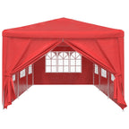 Party-Zelt 900 x 300 x 255 cm Rot PE und Stahl