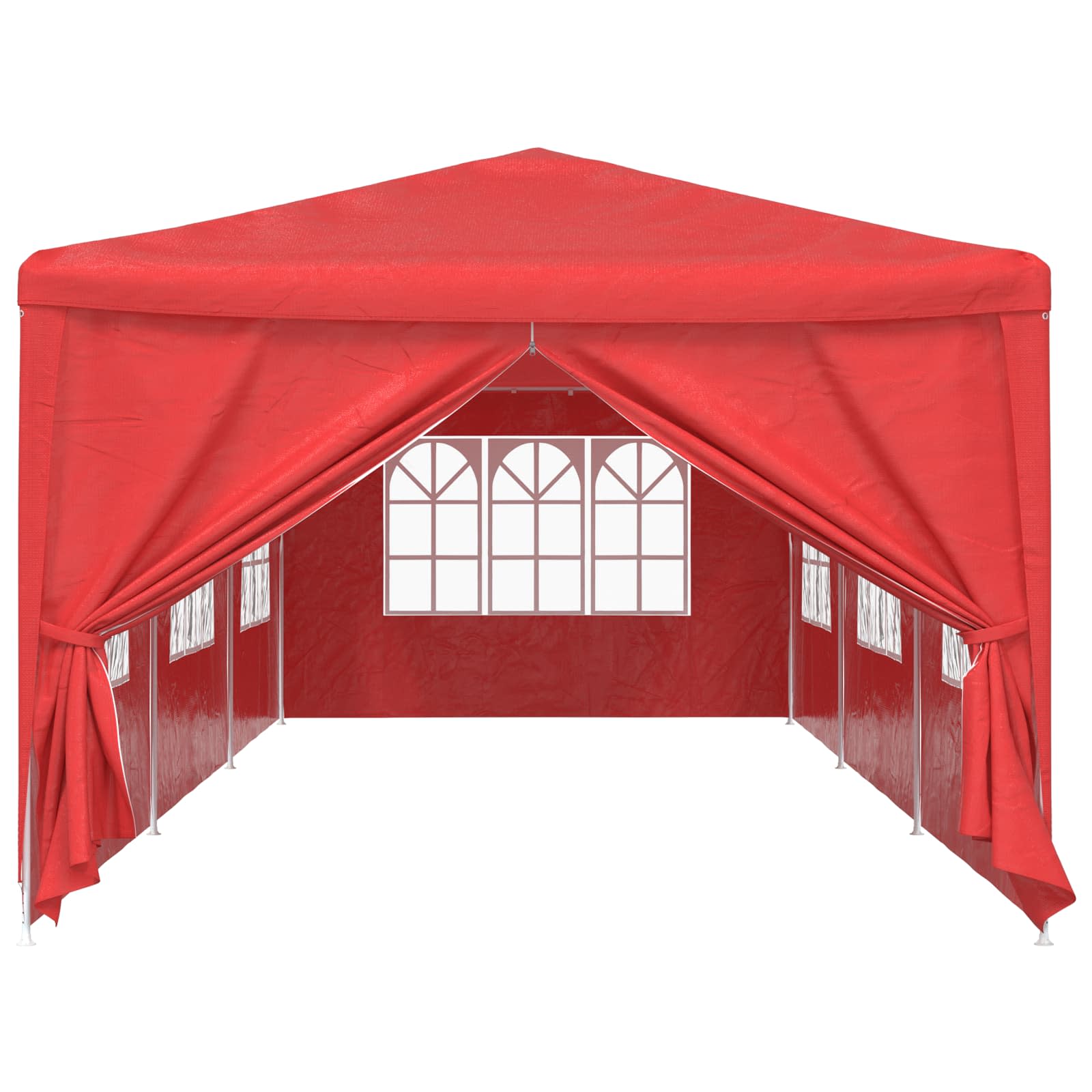 Party-Zelt 900 x 300 x 255 cm Rot PE und Stahl